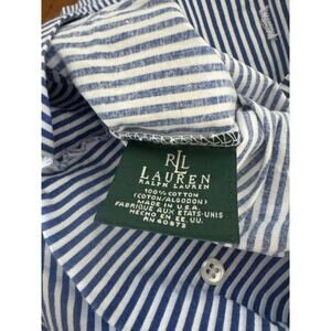Lauren Ralph Lauren King Blue and White Stripe Pillow Case Sham 2pc